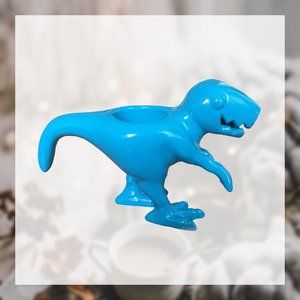Set of 3 - CB2 Blue Dinosaur (T-Rex) Tea Light Candle Holders 🦖